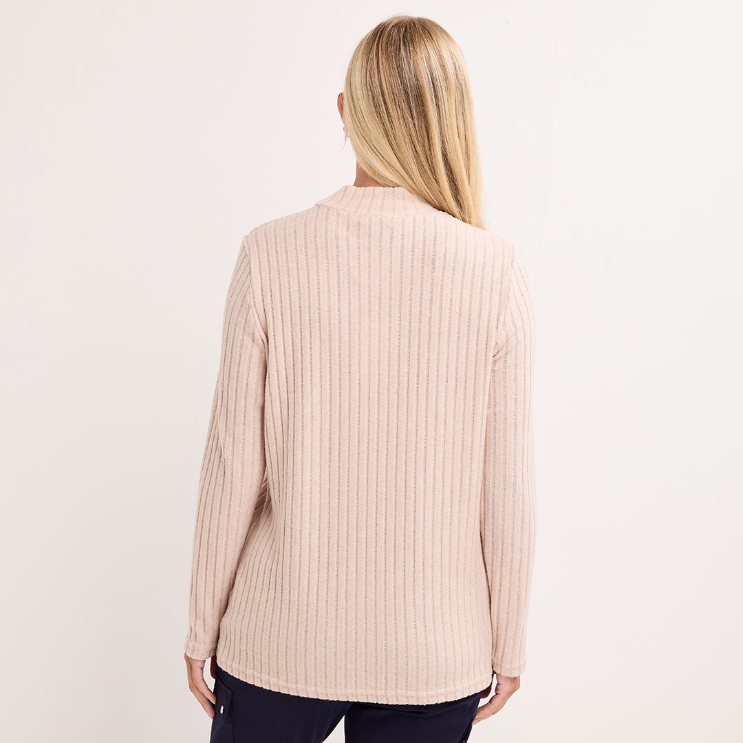 Ladies Roll Neck Ribbed Top from You Know Who's