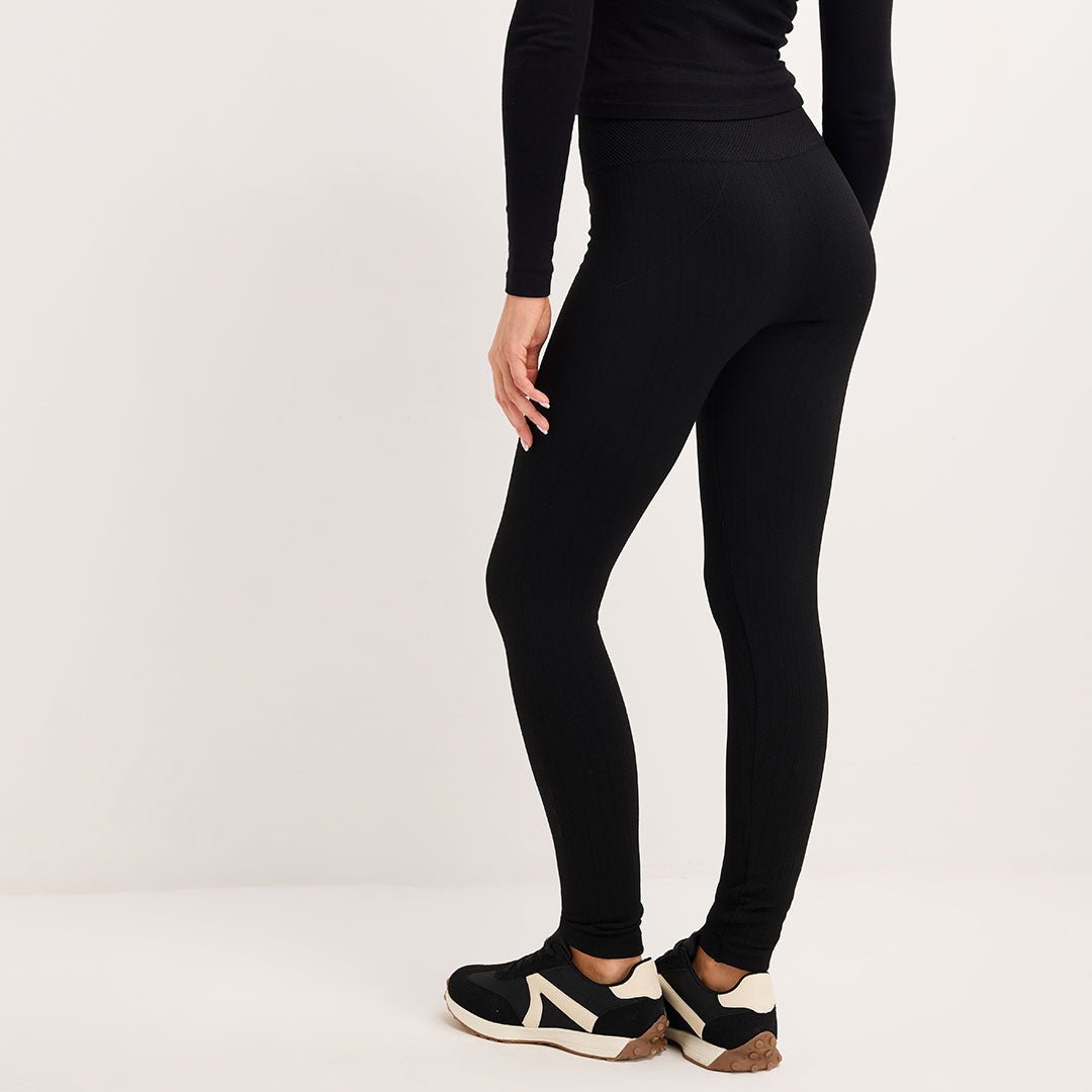 Black High Waisted Fleece Lined Leggings from You Know Who's