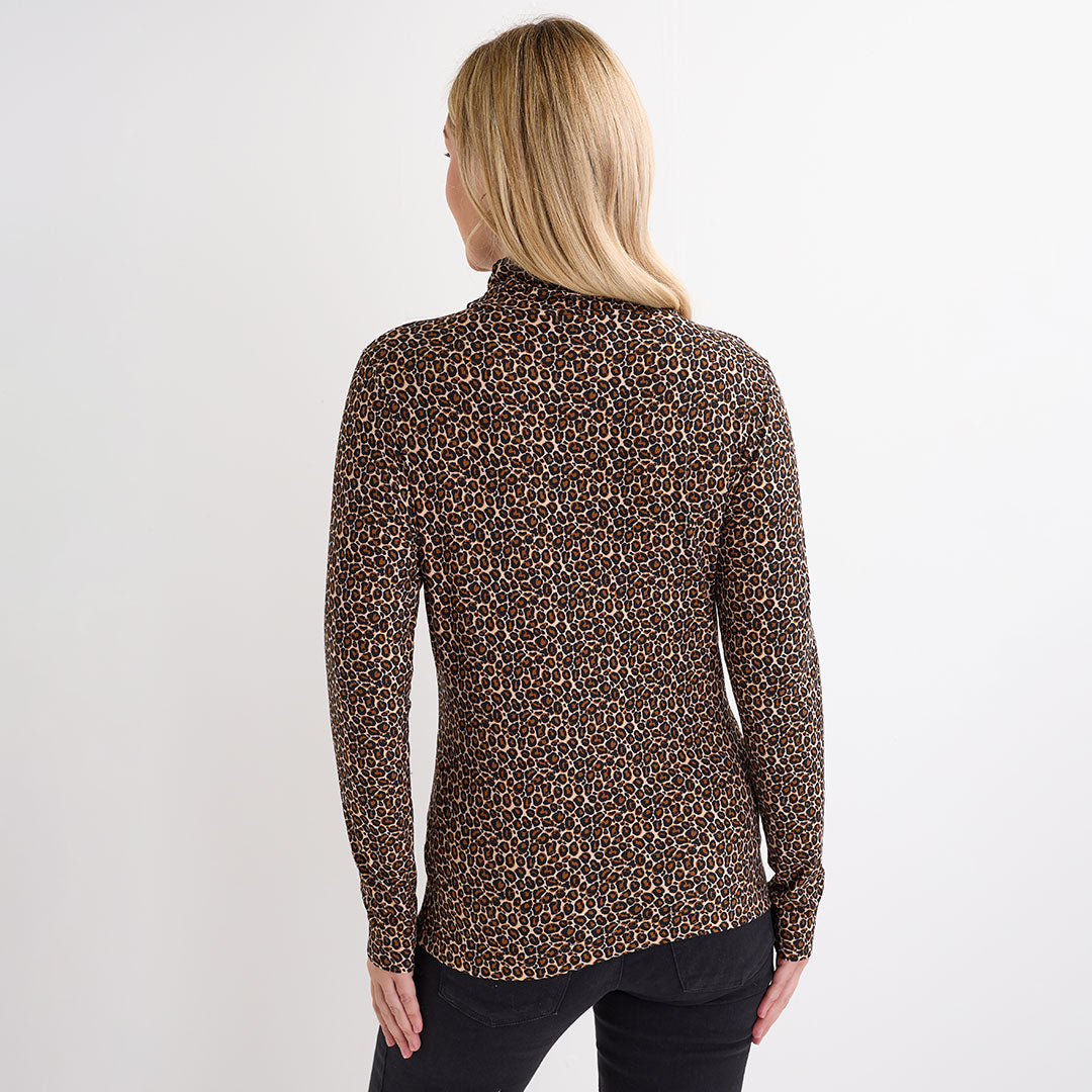 Ladies Animal Multi Soft Touch Roll Neck