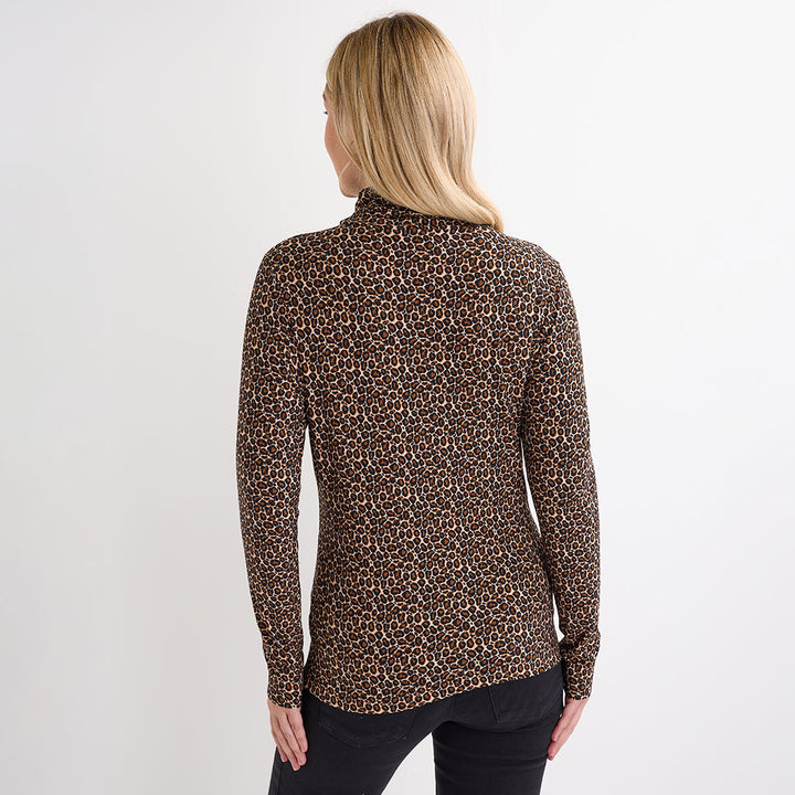 Ladies Animal Multi Soft Touch Roll Neck