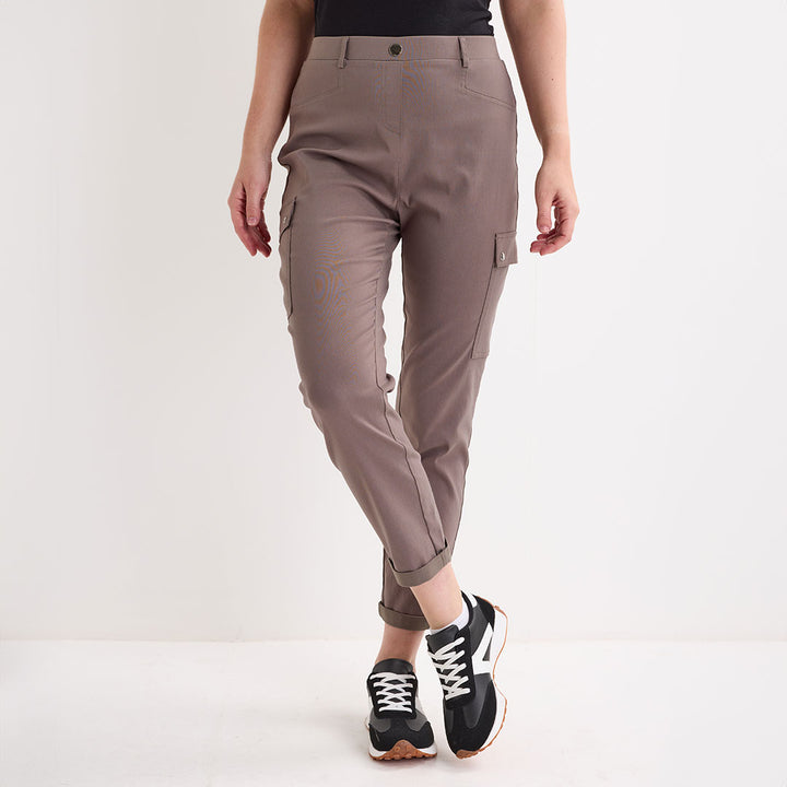 Ladies Deep Stone Bengaline Combat Trouser
