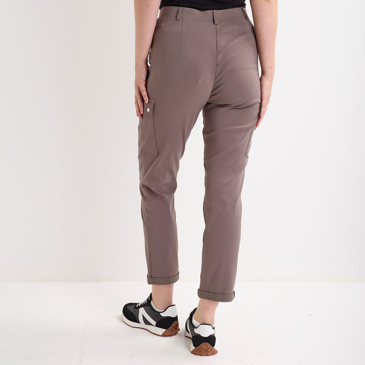 Ladies Deep Stone Bengaline Combat Trouser