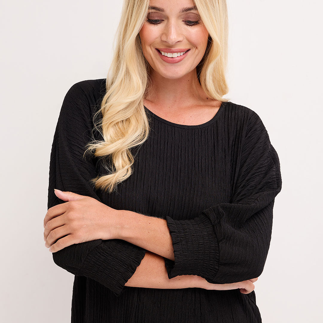 Ladies Batwing Ruched Top