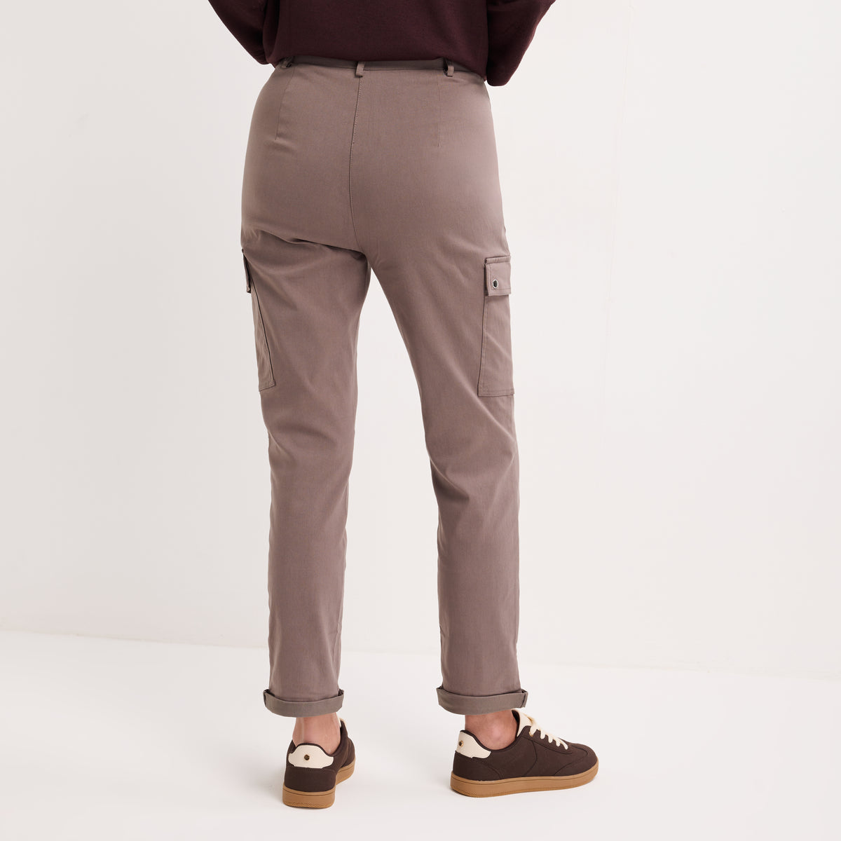 Ladies Deep Stone Bengaline Combat Trouser