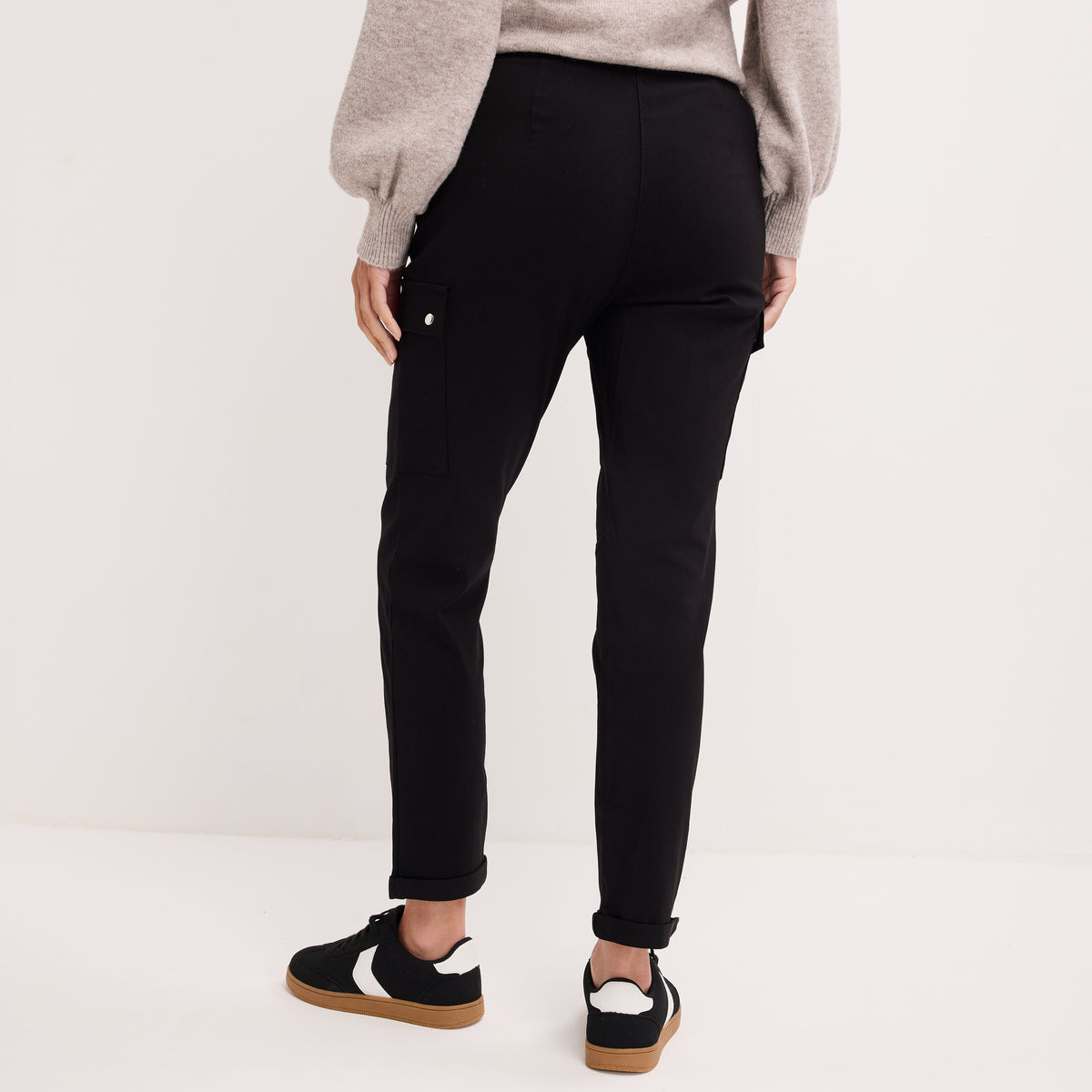Ladies Black Bengaline Combat Trouser