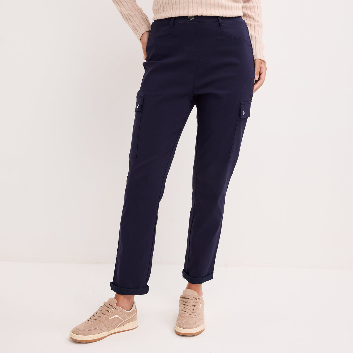 Ladies Navy Bengaline Combat Trouser