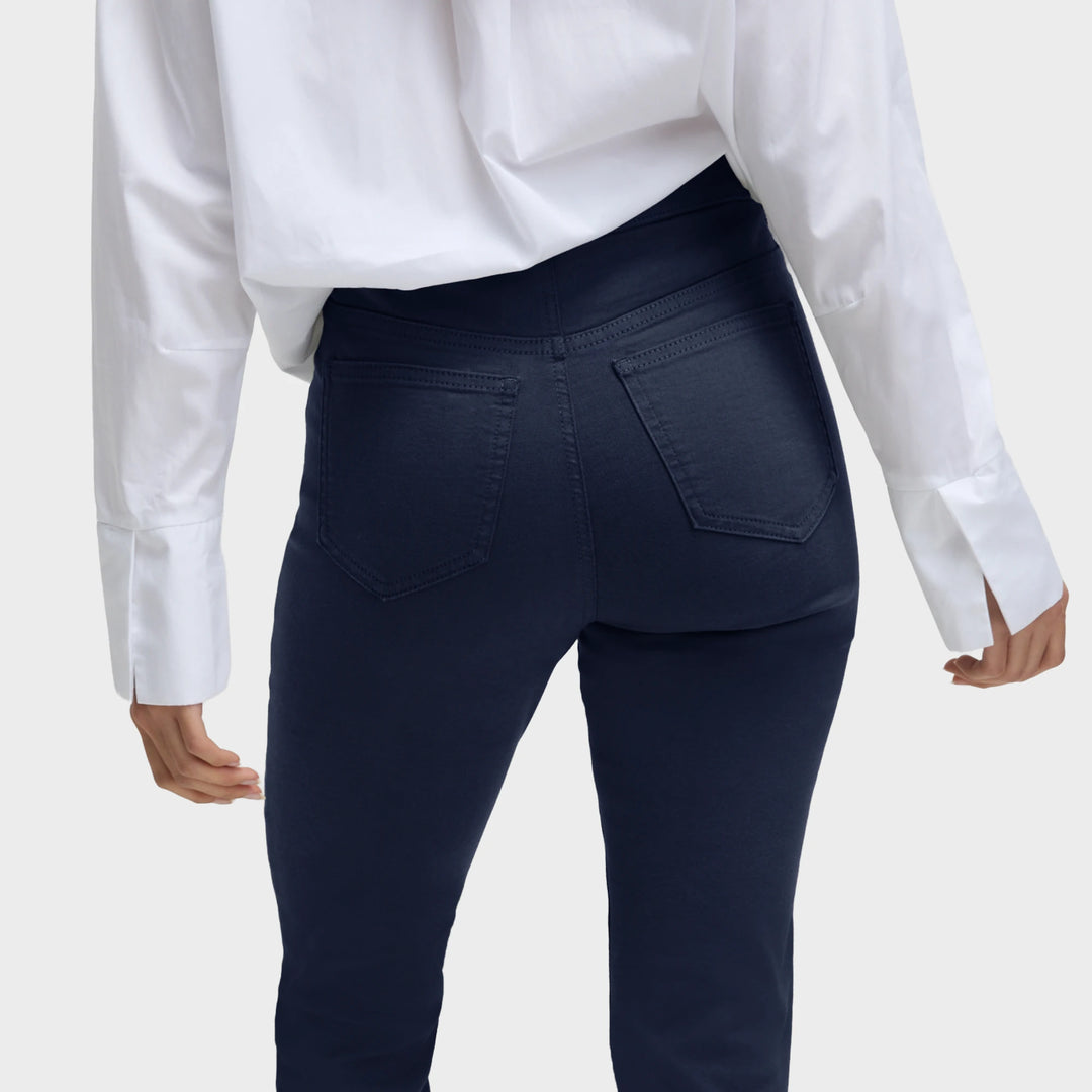Ladies Navy Pull On High Waisted Jegging
