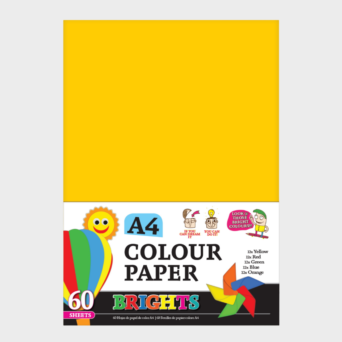 A4 70gsm Coloured Paper 60 Sheets