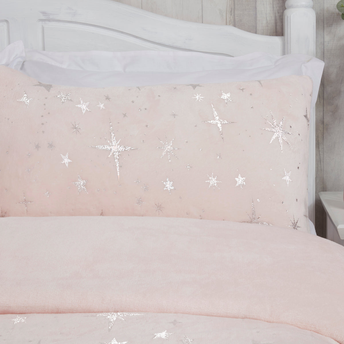 Sleepdown Star Foil Fleece Duvet Set