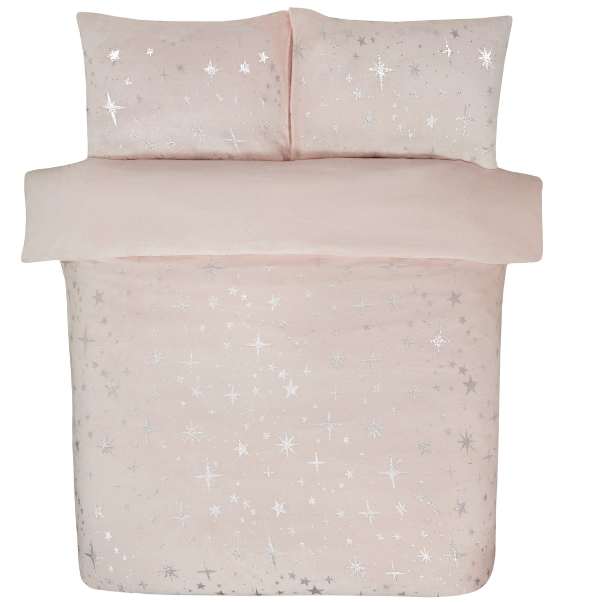 Sleepdown Star Foil Fleece Duvet Set