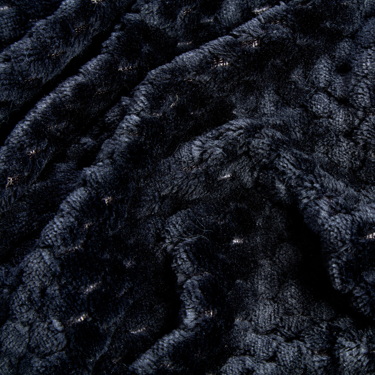 Sleepdown Waffle Teddy Fleece Black Duvet Set