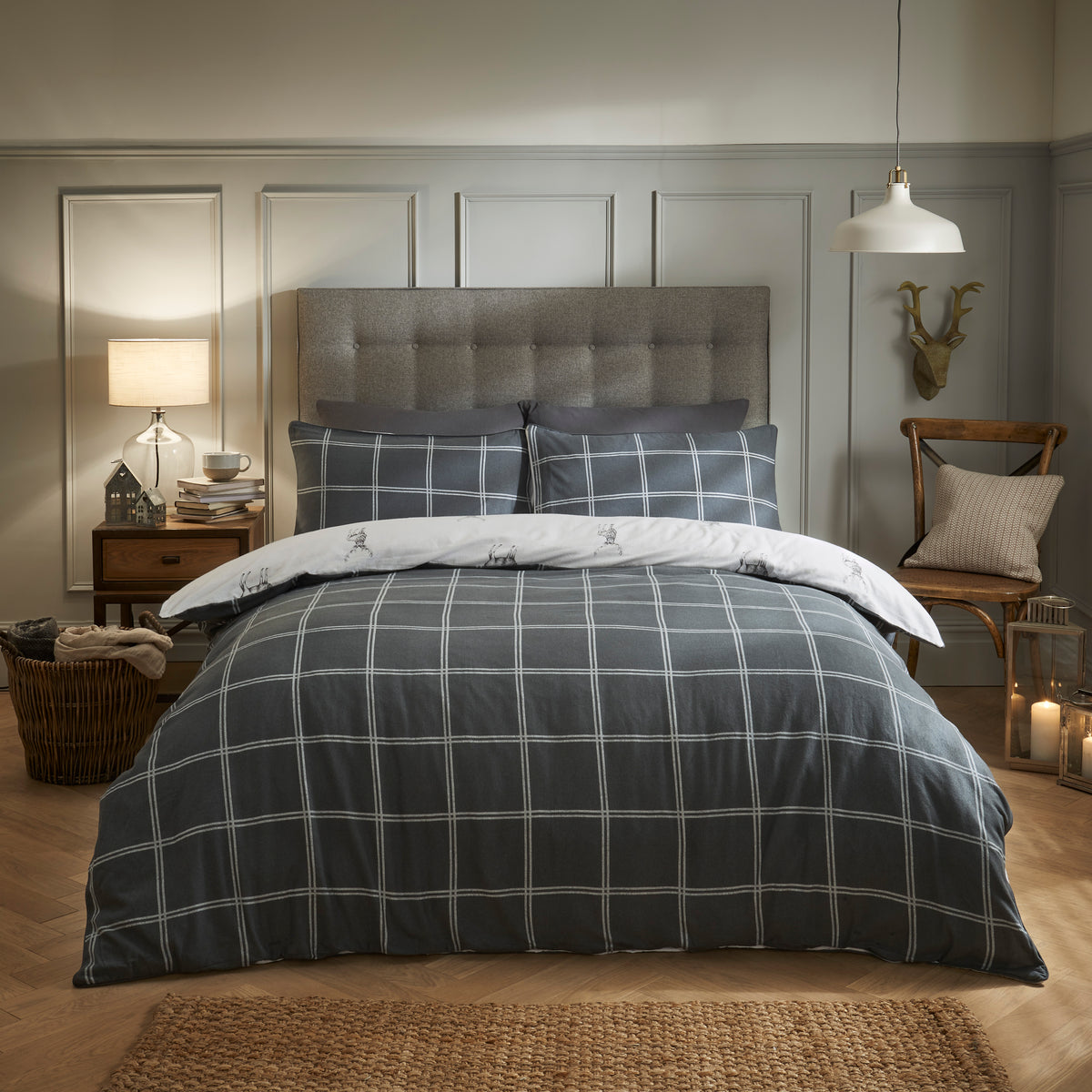 Sleepdown Stag Brushed Cotton Duvet Set