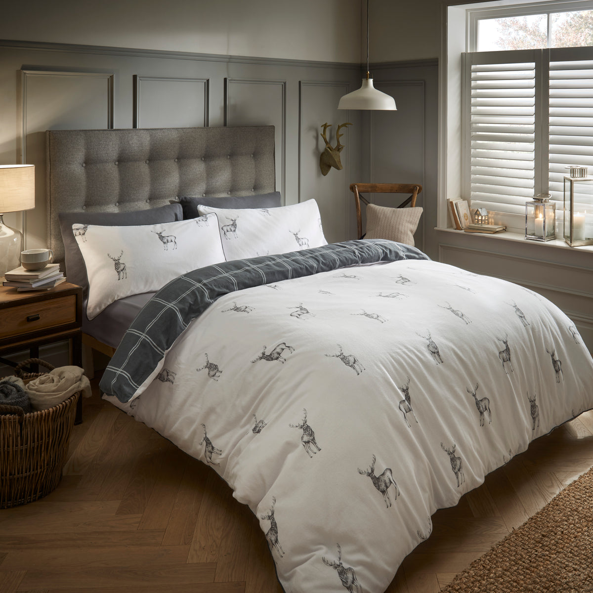 Sleepdown Stag Brushed Cotton Duvet Set
