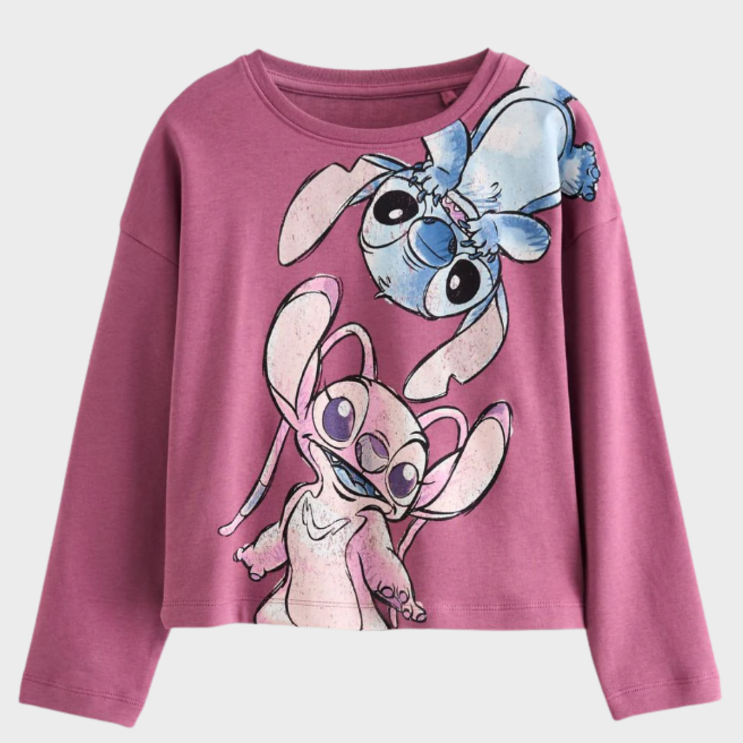 Kids Plum Stitch Long Sleeve Top