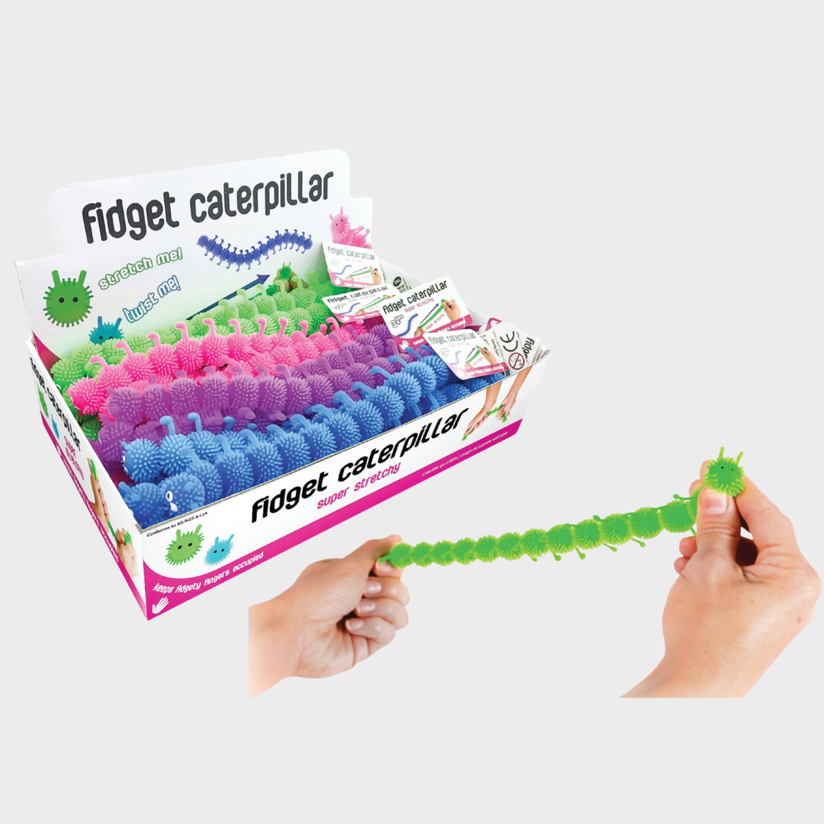 Caterpillar Stretchy Toy 23cm - 1pce
