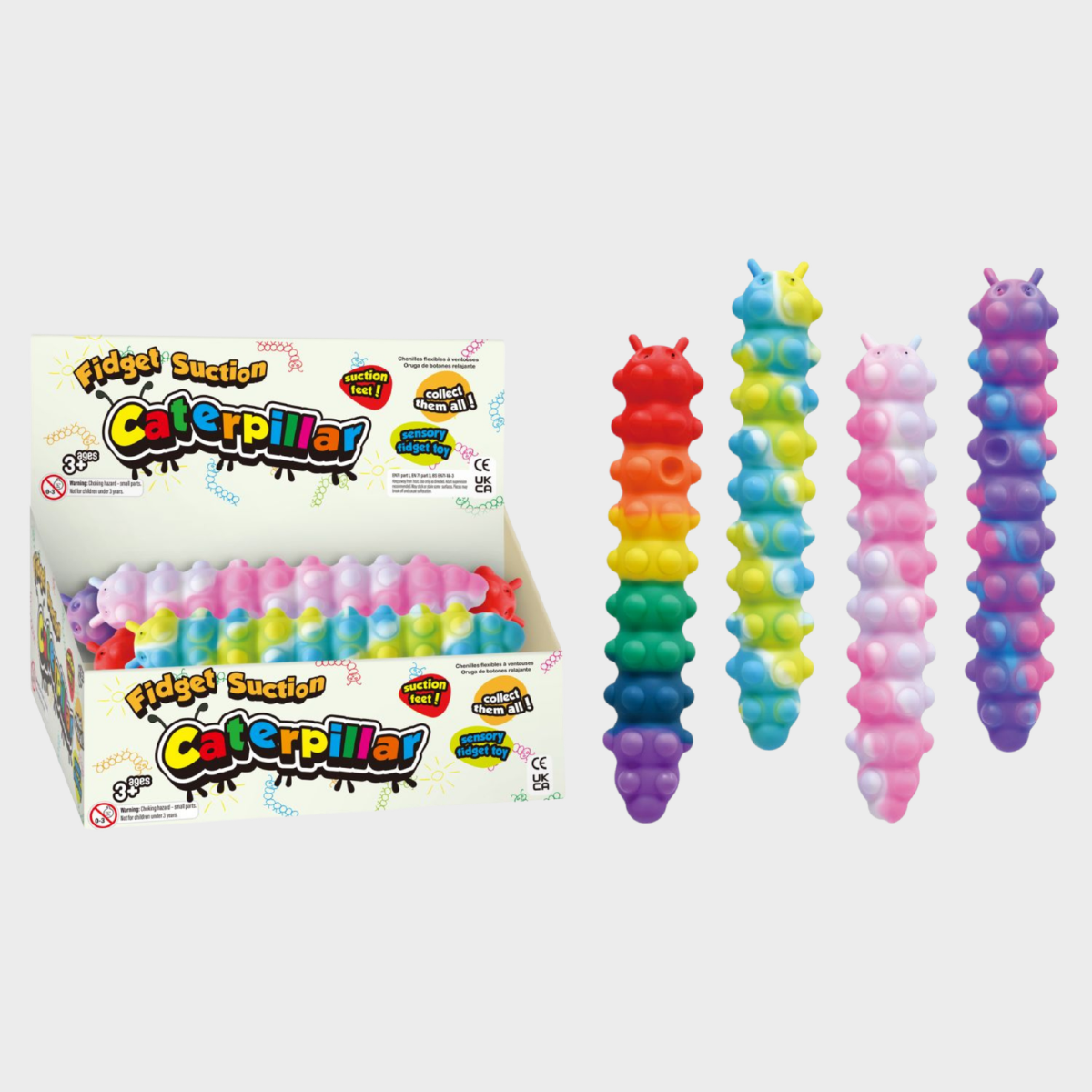 Fidget Suction Caterpillar 26cm