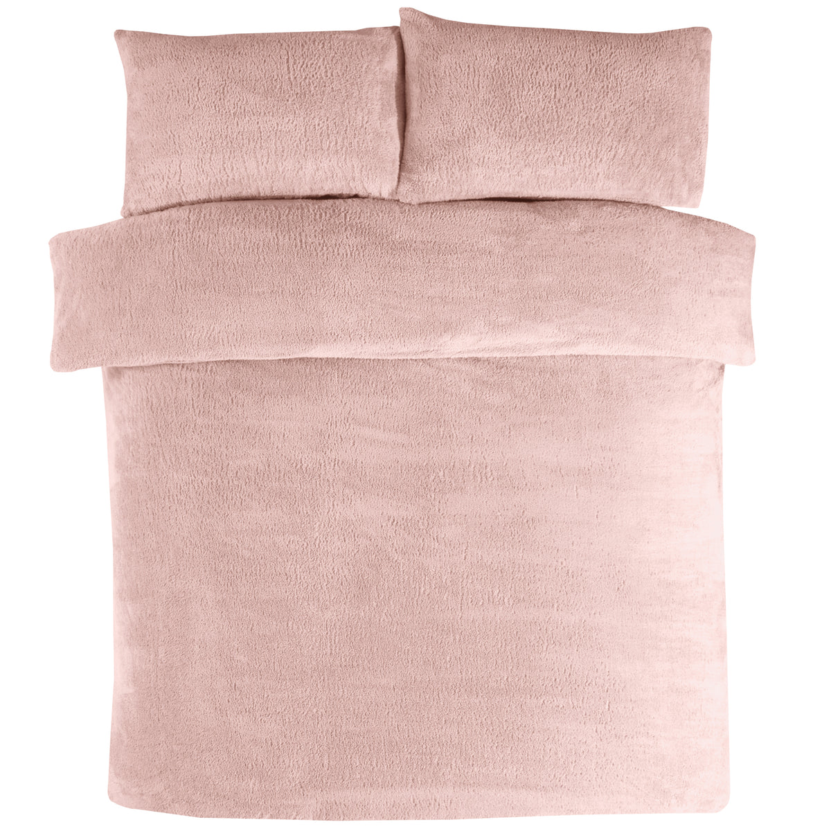 Sleepdown Teddy Fleece Blush Duvet Set