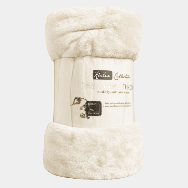 White Smoke Faux Mink Throw from You Know Who's