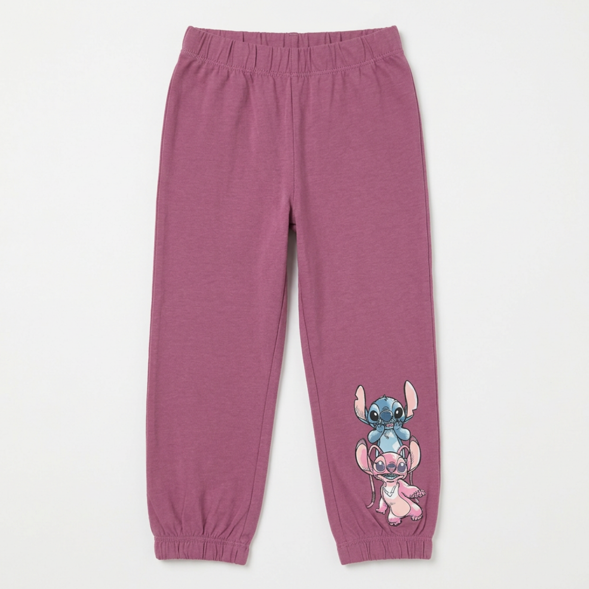 Girls Mauve Stitch And Angel Pj Bottom