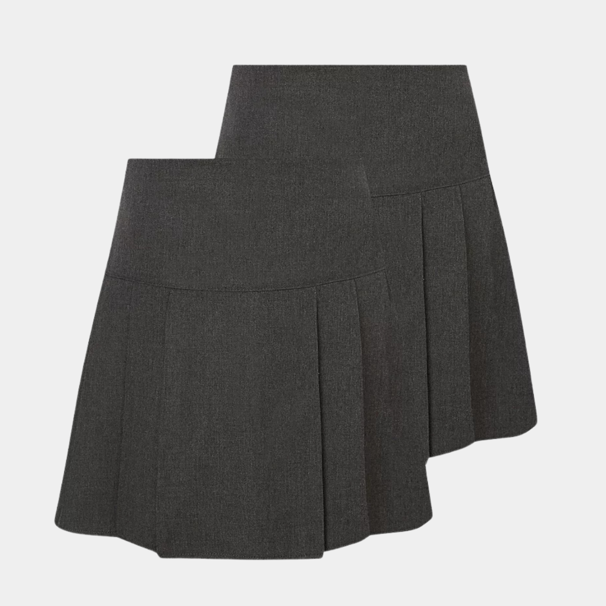 Girls 2pk Pleated School Skirt