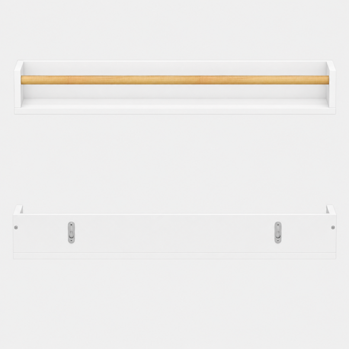 Shelf With Pine Rail- 60cm