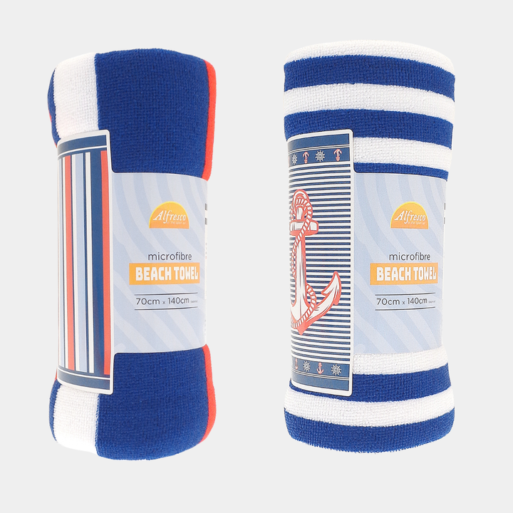 70 x 140cm Microfibre Beach Towel Asst