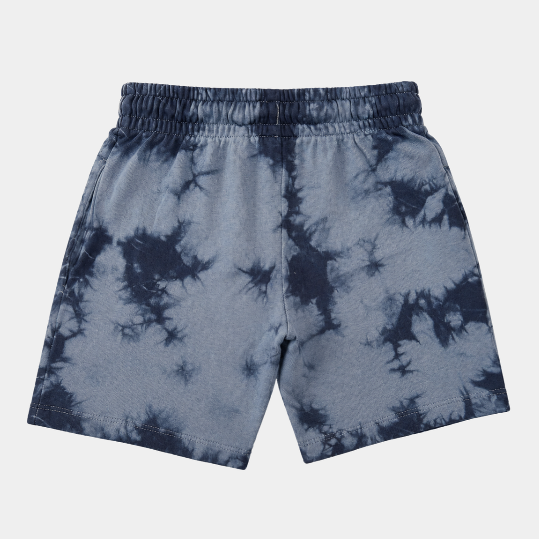 Black Tye Dye Printed Jersey Shorts