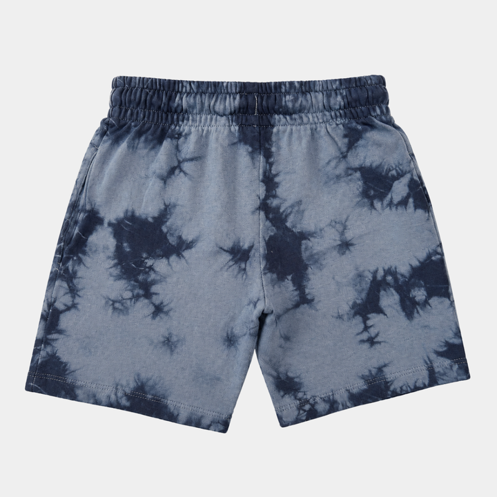 Black Tye Dye Printed Jersey Shorts