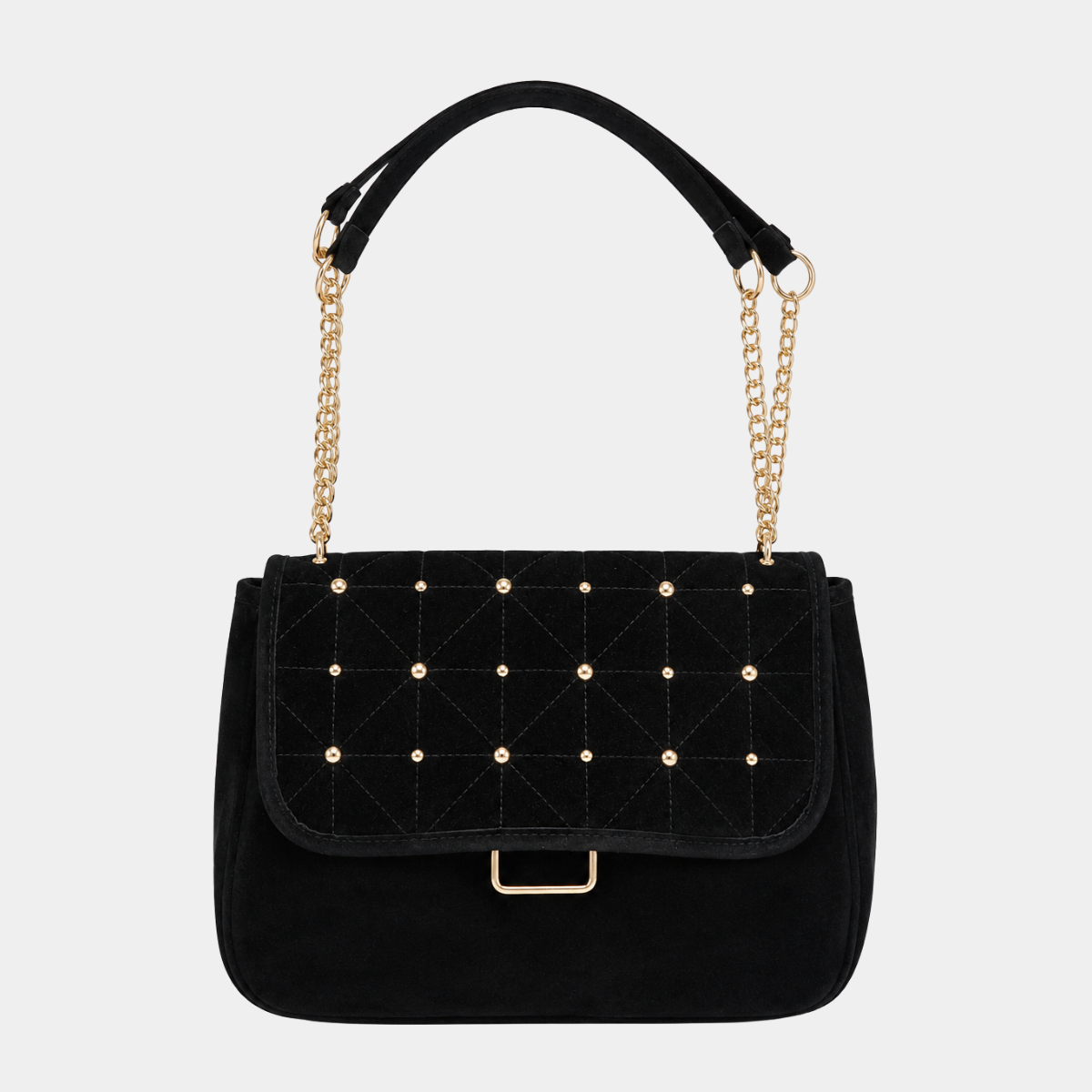 Ladies Black Studded Bag