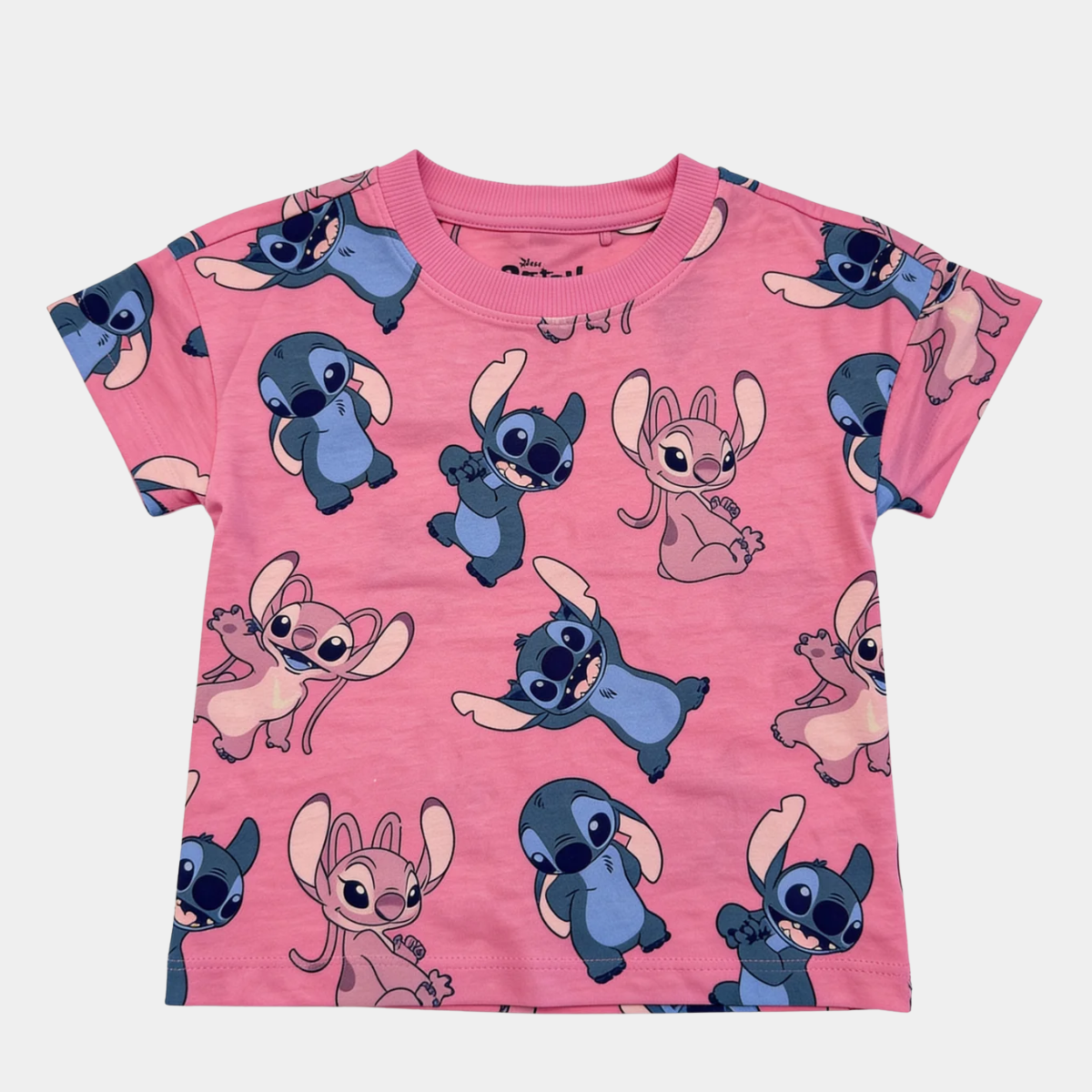 Kids Pink Stitch Boxy Fit T-shirt