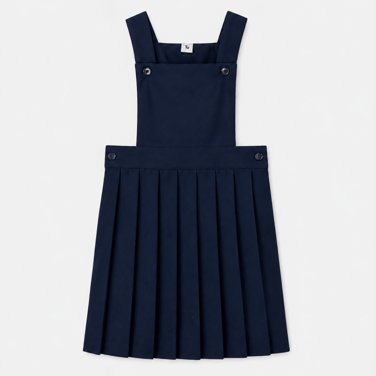 Girls Bib 2 Button Pinafore