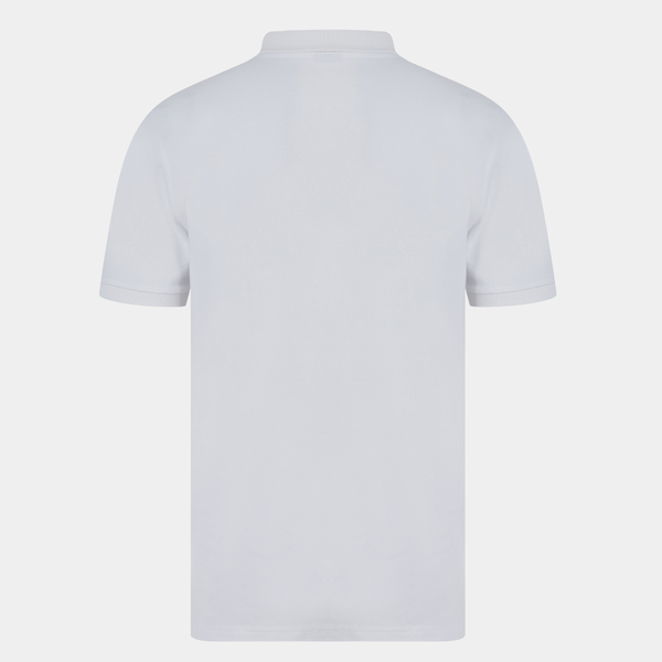 Mens Tokyo Laundry White Polo With Embroidery