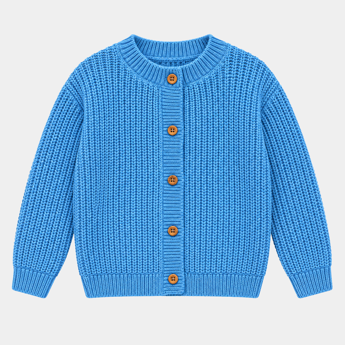 Girls Blue Knitted Cardigan