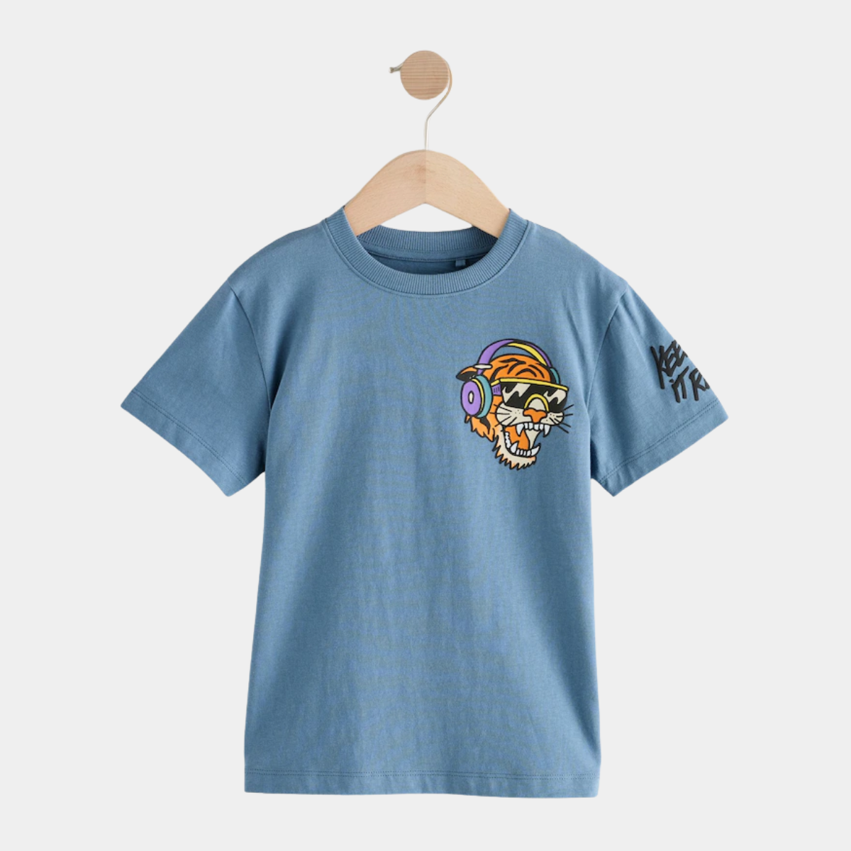 Kids Tiger Headphones T-Shirt