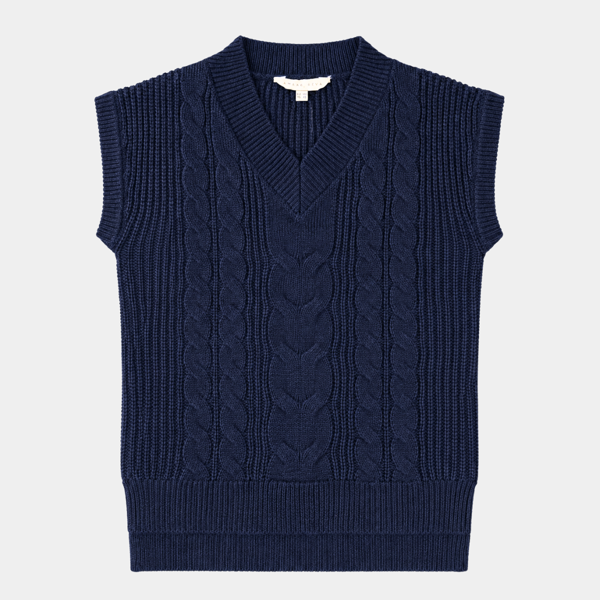 Ladies V Neck Cable Vest
