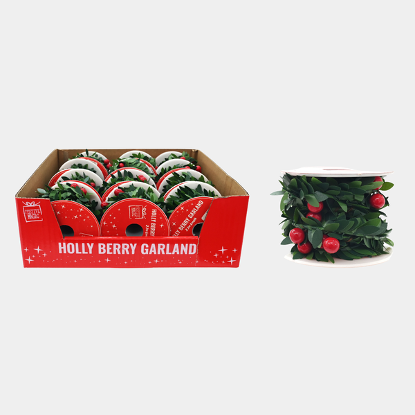 Holly & Berries Garland 2.7m