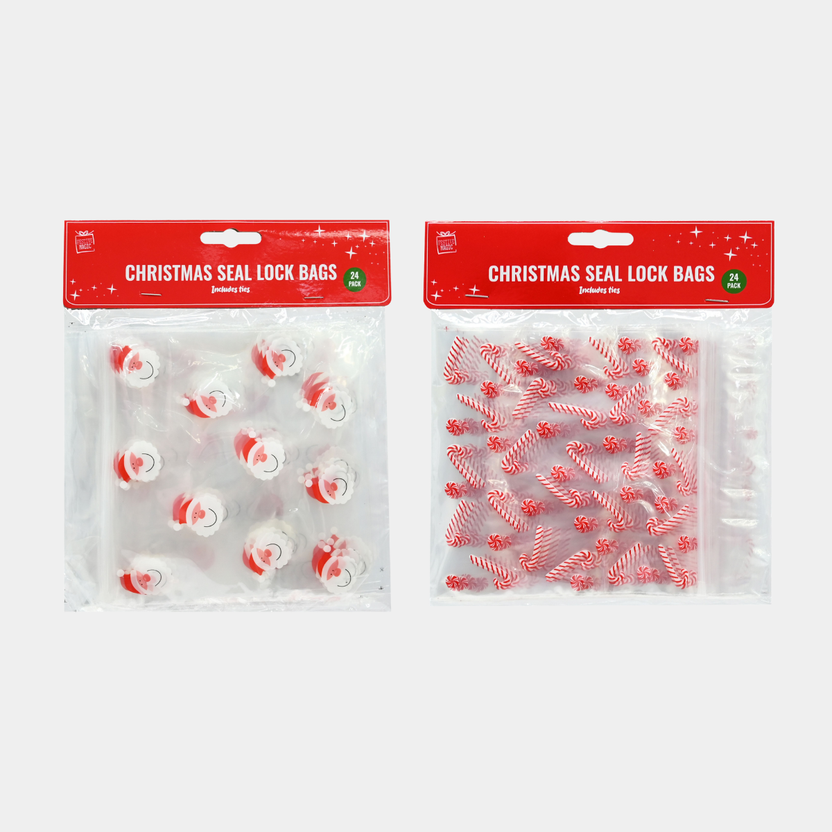 XMAS LOOT BAG 24pc 17x15cm