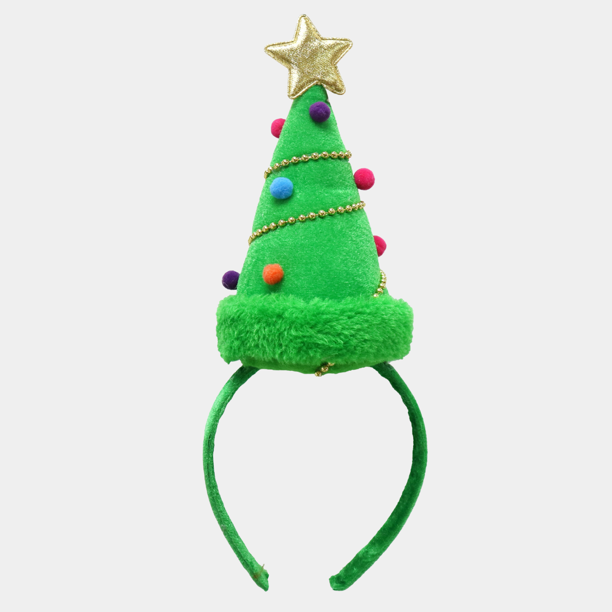Velvet christmas tree headband