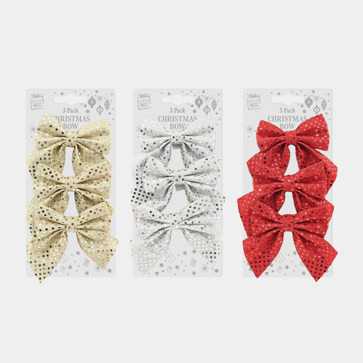 BOW MIRROR FABRIC 3pk