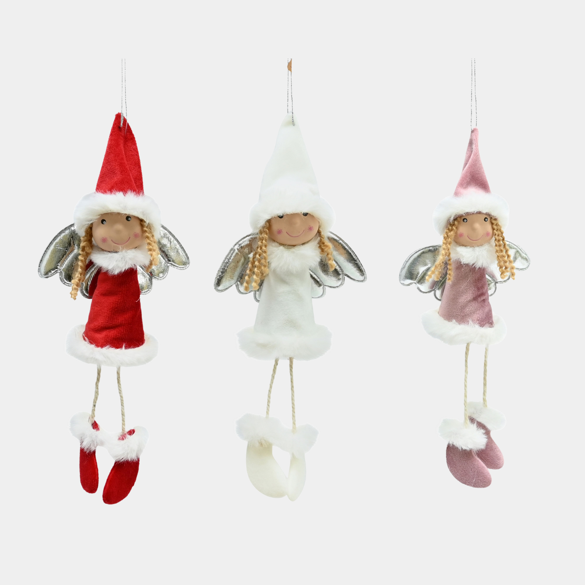 Christmas angel deco 20cm asst 1pce