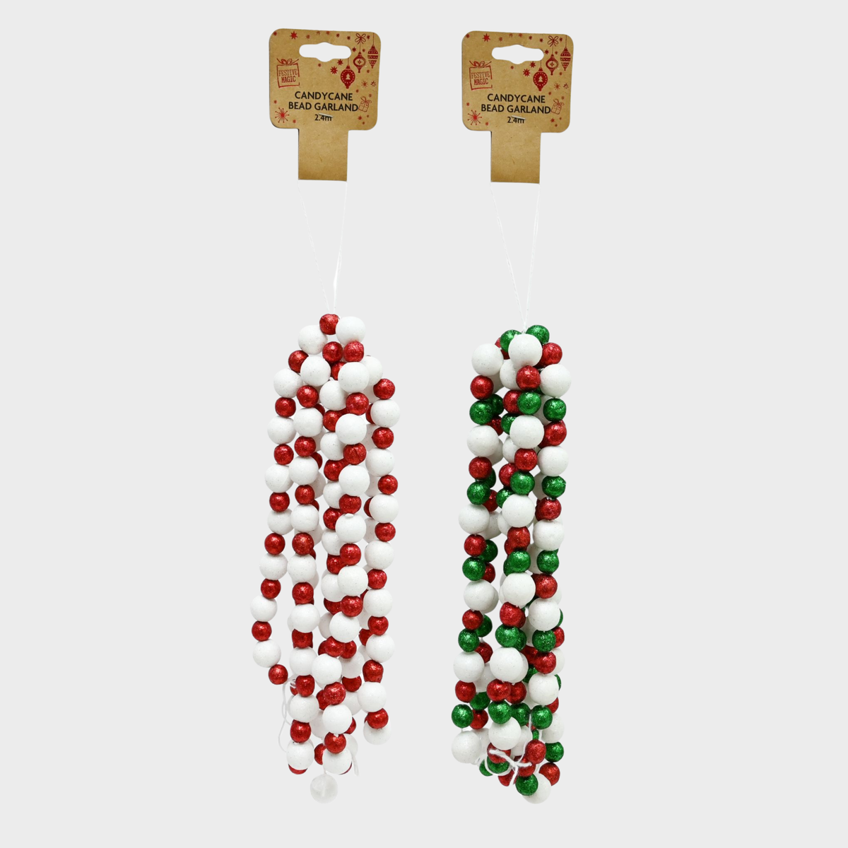 Candy Cane Bead Garland