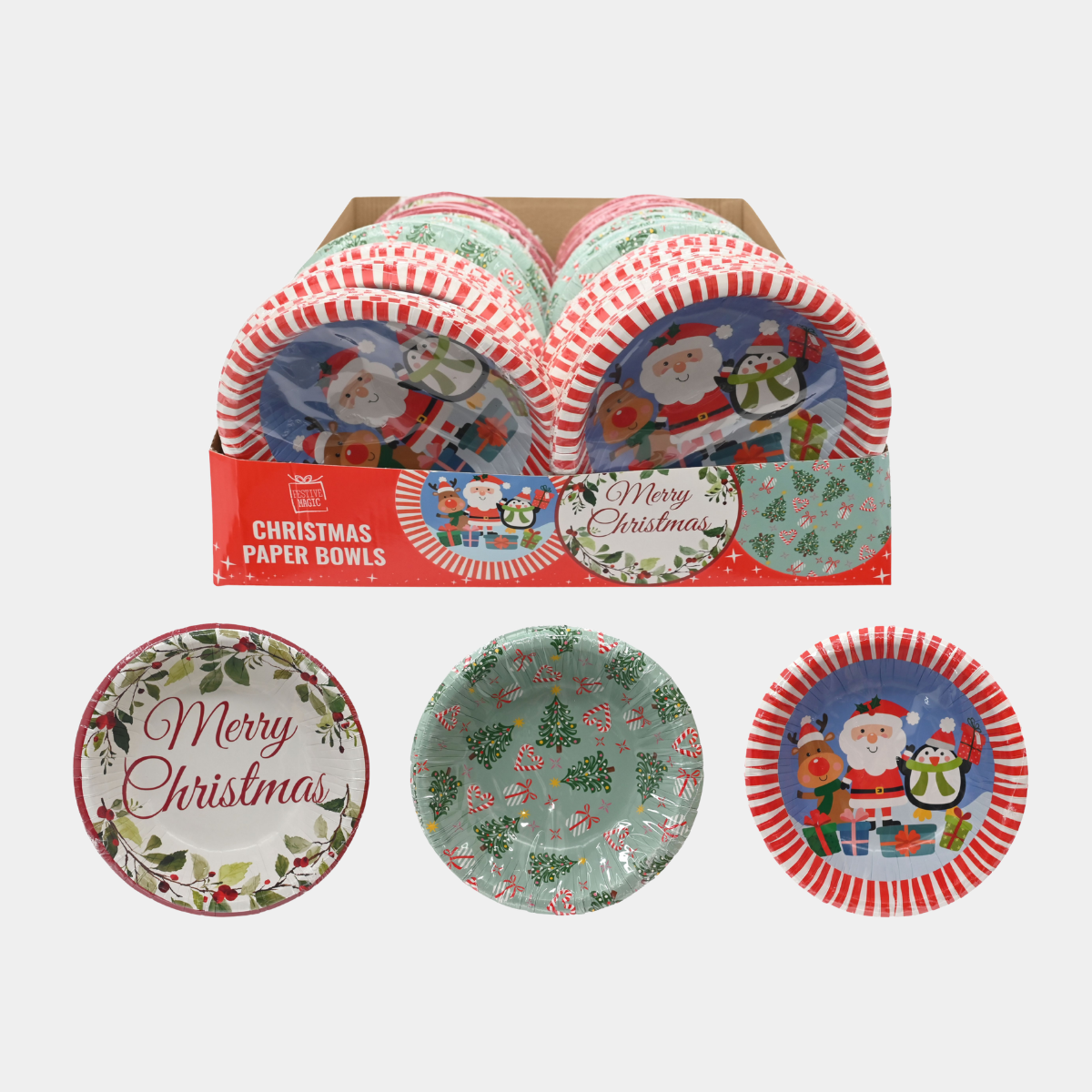 PAPER BOWL 16cm 6pk Asst