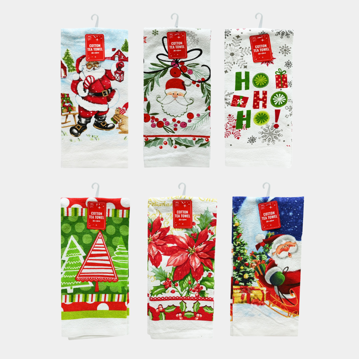 Cotton tea towel asst
