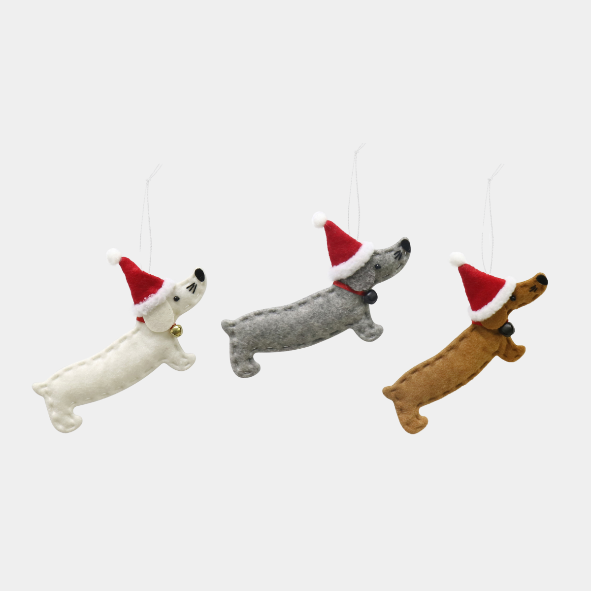 Hang deco dachshund 15x10cm felt - 1pce