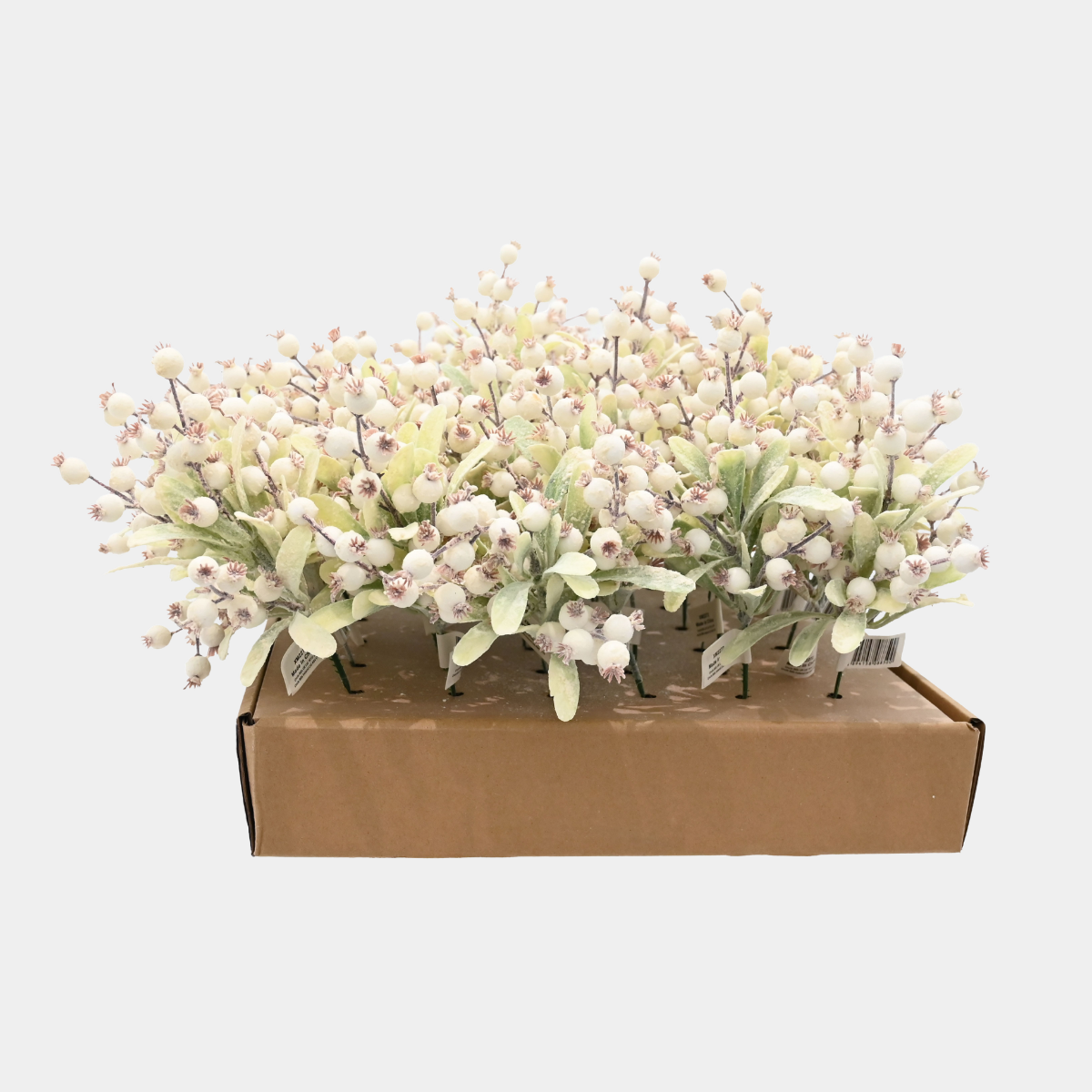 Snowy mistletoe pick 23cm x 1