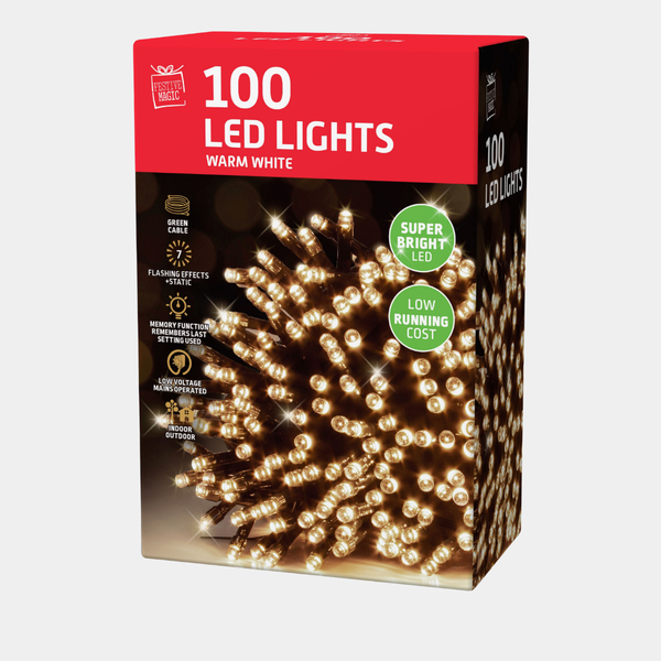 LED lights 100 warm white