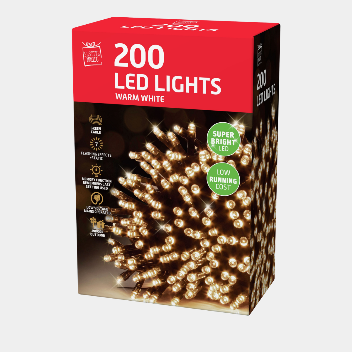 LED lights 200 warm white
