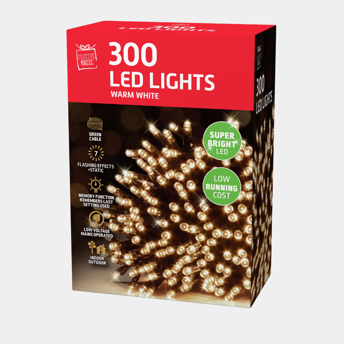 LED lights 300 warm white