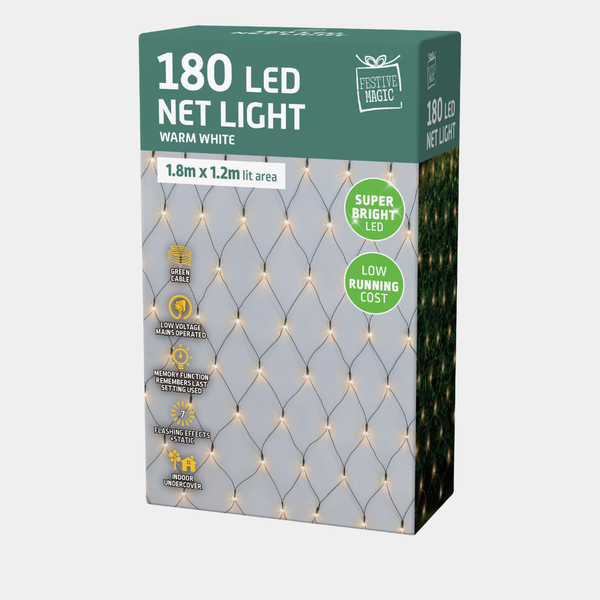 LED net lights 180 warm white