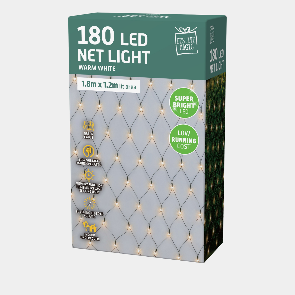 LED net lights 180 warm white